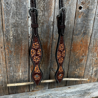 Rodeo Drive - Flower Power one-ear western bridle