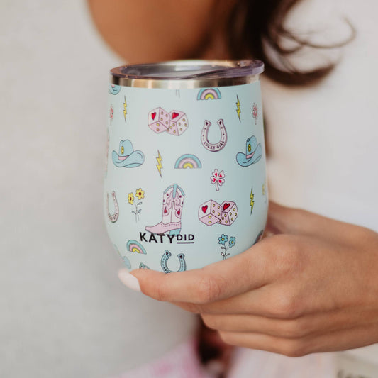 KatyDid - Lucky Girl Western Wijn Tumbler Cup beker