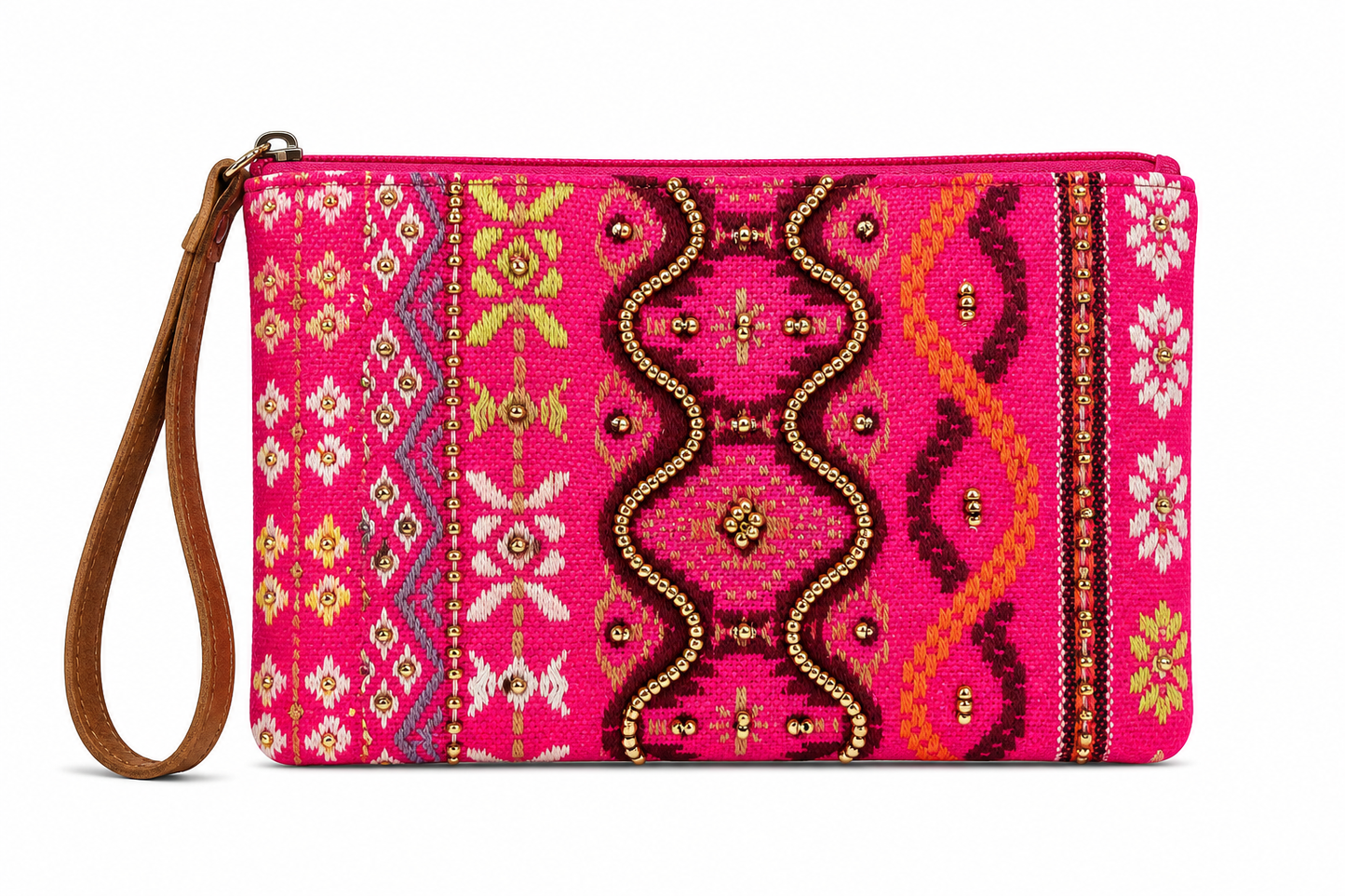 The Bling Barn - Beaded Bag handtas clutch met polsriem Electric Cowgirl