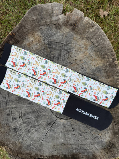 Red Barn - Stiefelsocken Reitsocken Country Cluckers