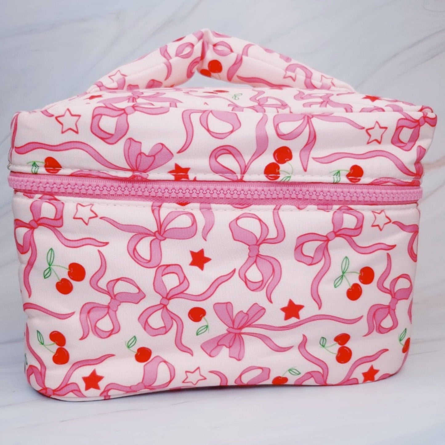 Ellison&amp;Young - Cherry Bowtiful Travel Cosmetic Bag with Handle