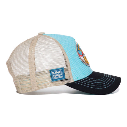 King Kerosin - Trucker-Cap Titties & Beer beige/blau