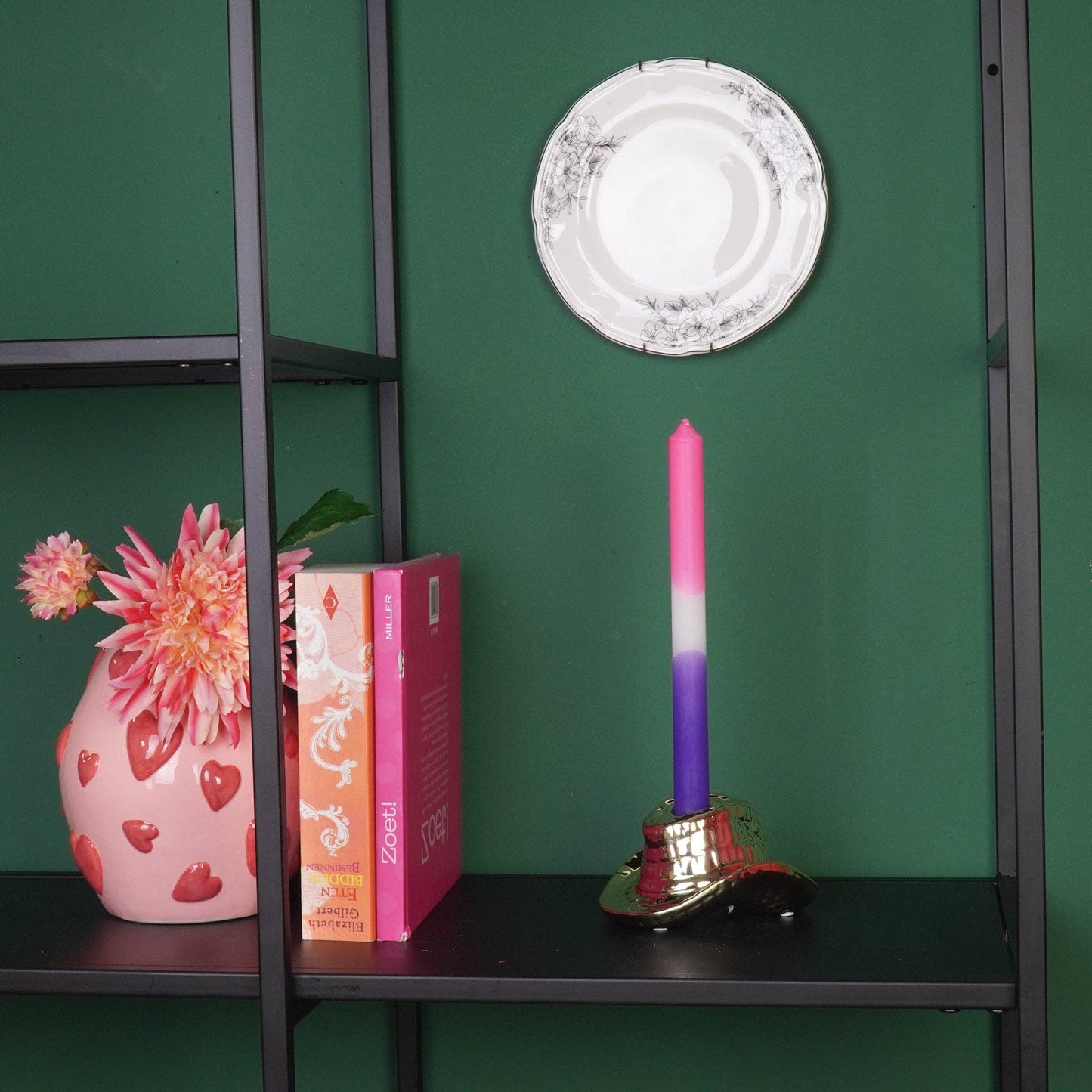 Housevitamin - Candle Holder Cowboy Hat Ceramic Gold