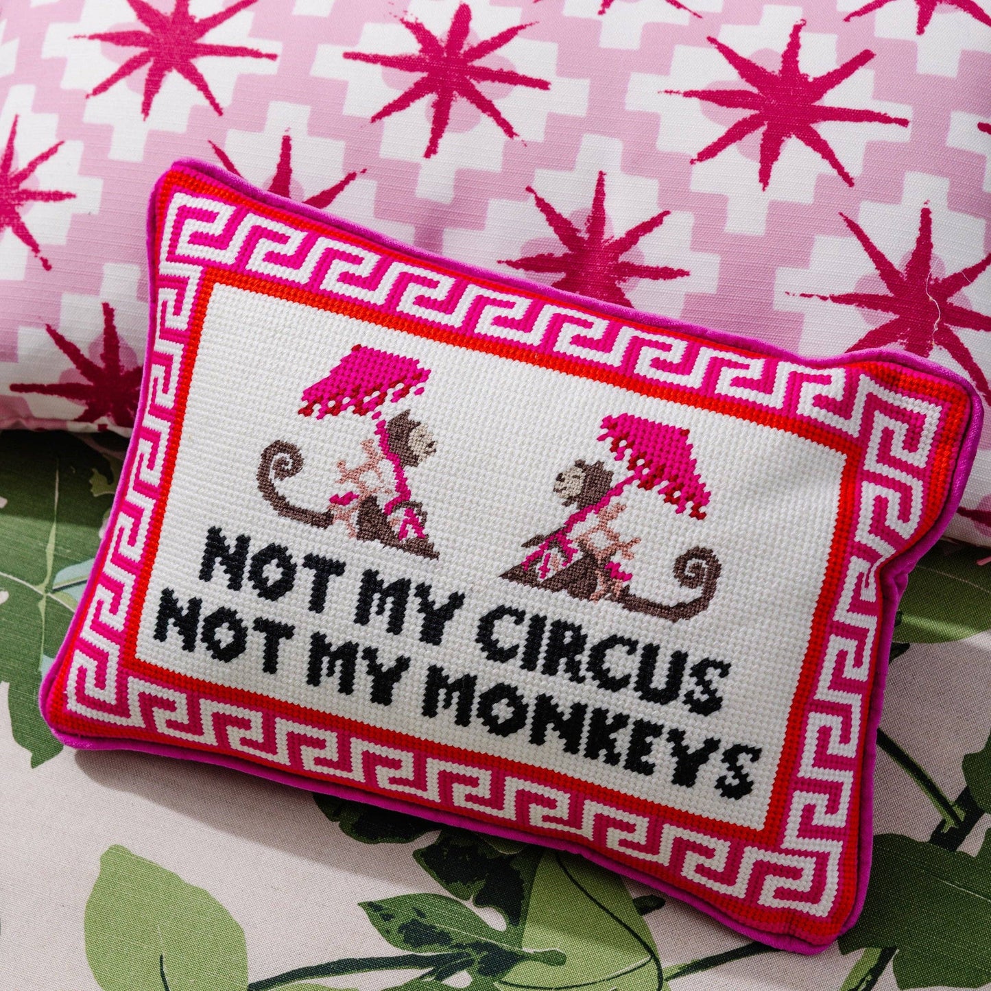 Furbish Studio - Needlepoint cushion Not my Circus