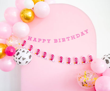 My Mind’s Eye - Cowgirl Happy Birthday banner flag line