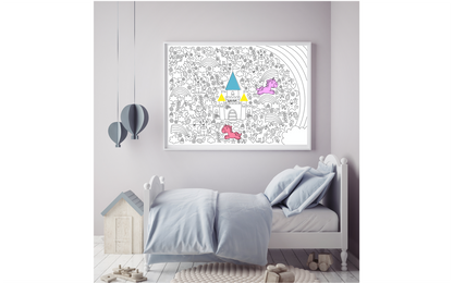 Kidsclub&Co - XXL Farbposter im Geschenkbox Einhorn