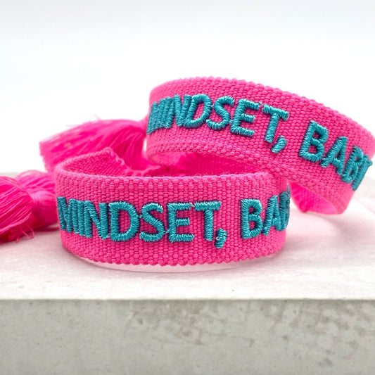 Parsley & pepper - Braccialetto Mindset, Baby! rosa neon/giallo o blu