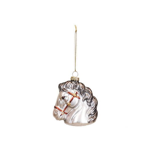 Housevitamin - Kerstornament Paardenhoofd Paard wit