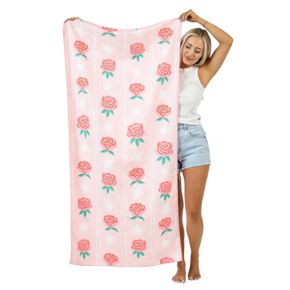 Katydid - Travel Size Towel with Boots and Flowers