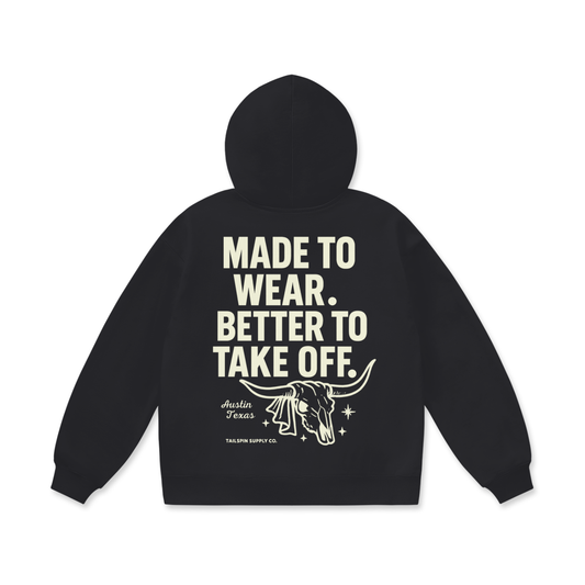 Tailspin - Hoodie zwart Better to take off unisex