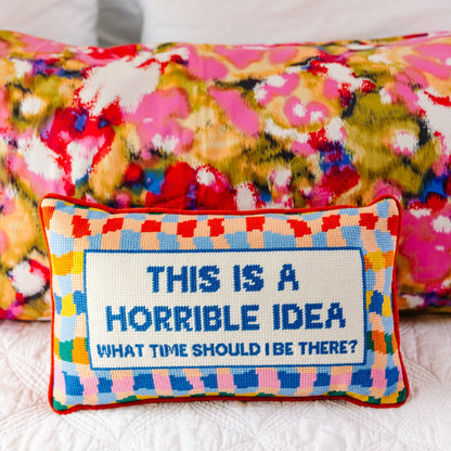 Furbish Studio - Needlepoint kussen Bad Idea