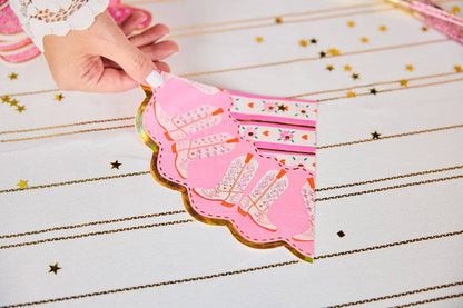 Packed Party - Boot Scoot Blooms ausgestanztes Dessertservietten-Set