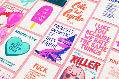 Studio Inktvis - I like you because we hate the same things Riso Postcard