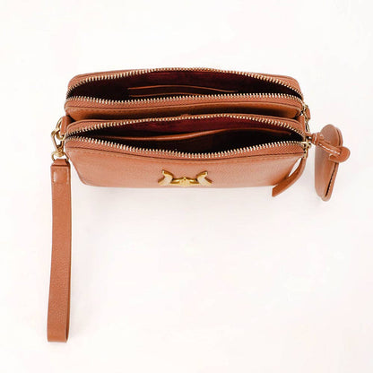 Myra Bag - Loyal West Shell Crossbody tasje cognac bruin