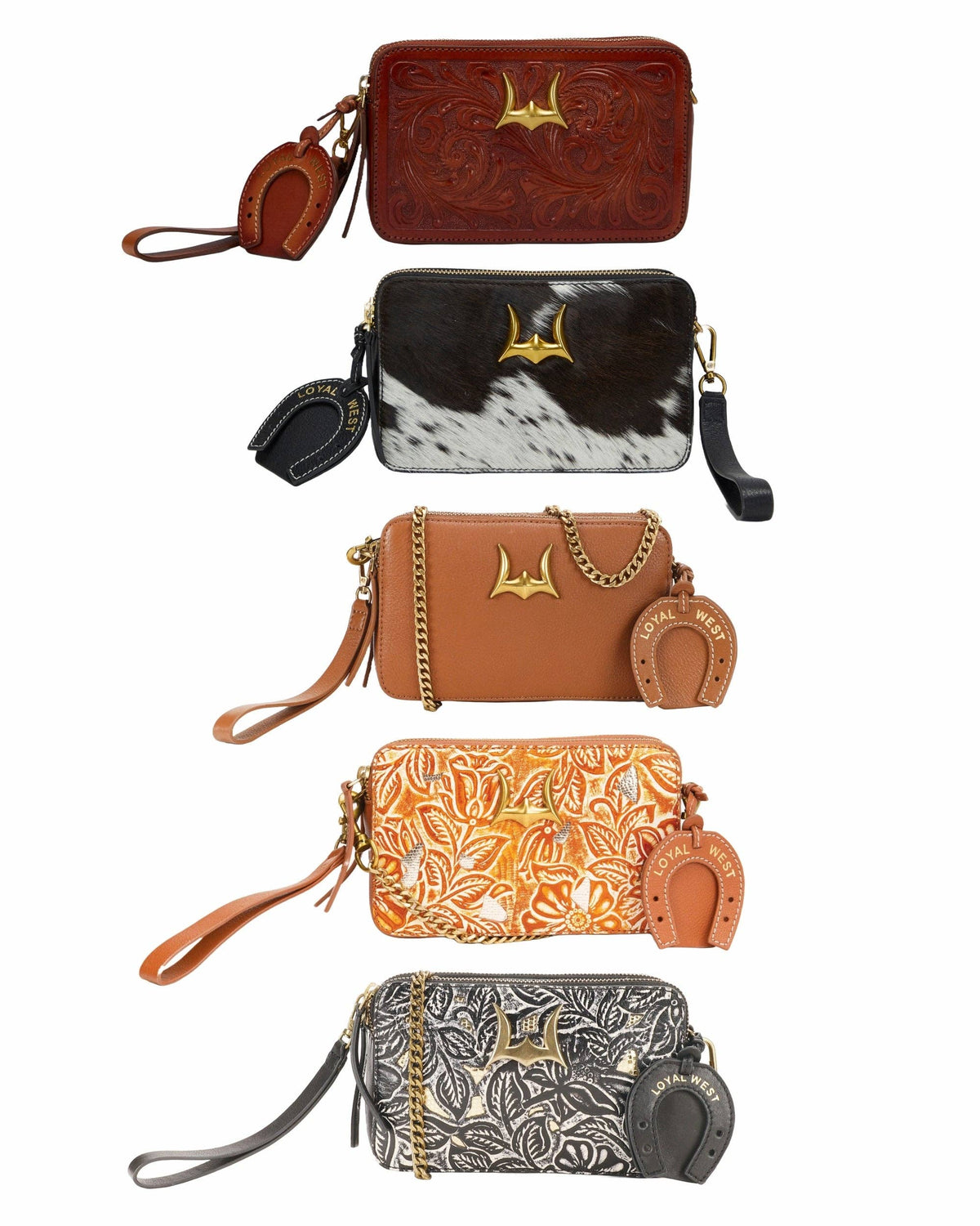 Myra Bag - Loyal West Shell Crossbody tasje koeienhuid zwart & wit