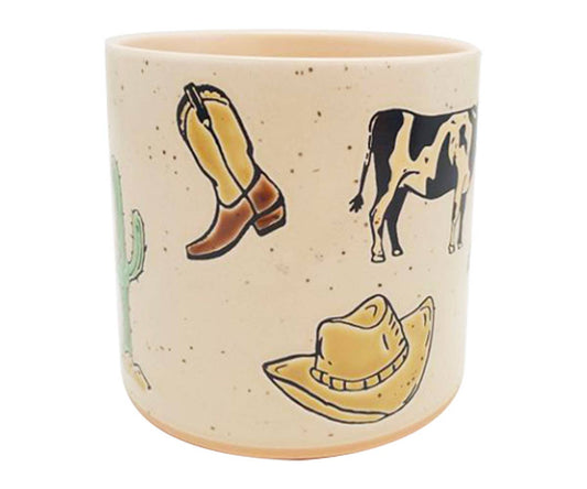 Blue Sky Clayworks - Western Icon Flower Pot, Set of 2
