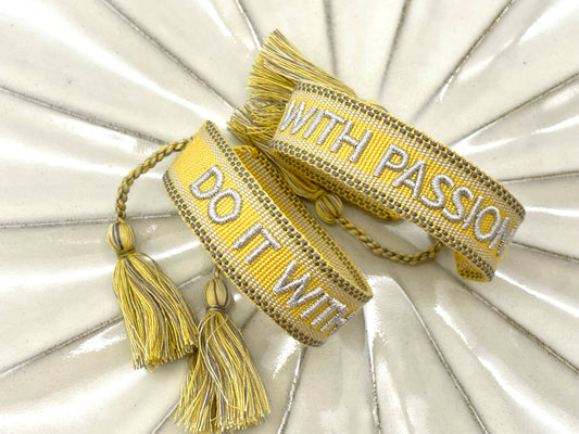 Parsley & Pepper - Do it with Passion armband geel/ zand