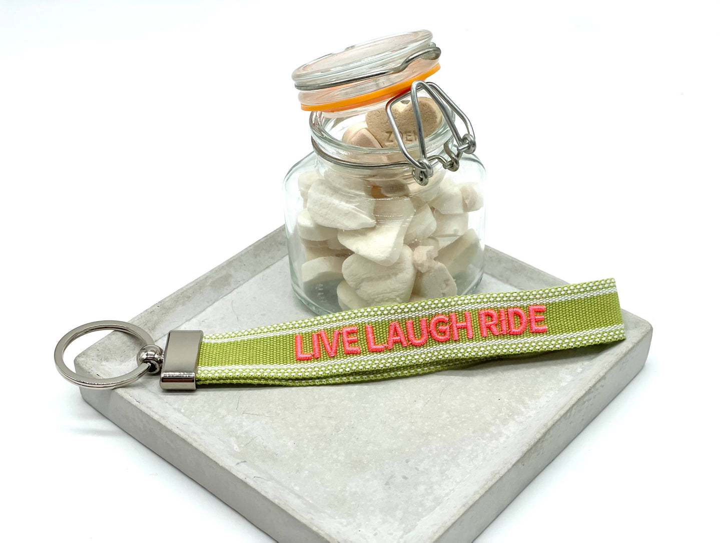 Parsley & Pepper - Live Laugh Ride Sleutelhanger olijfgroen