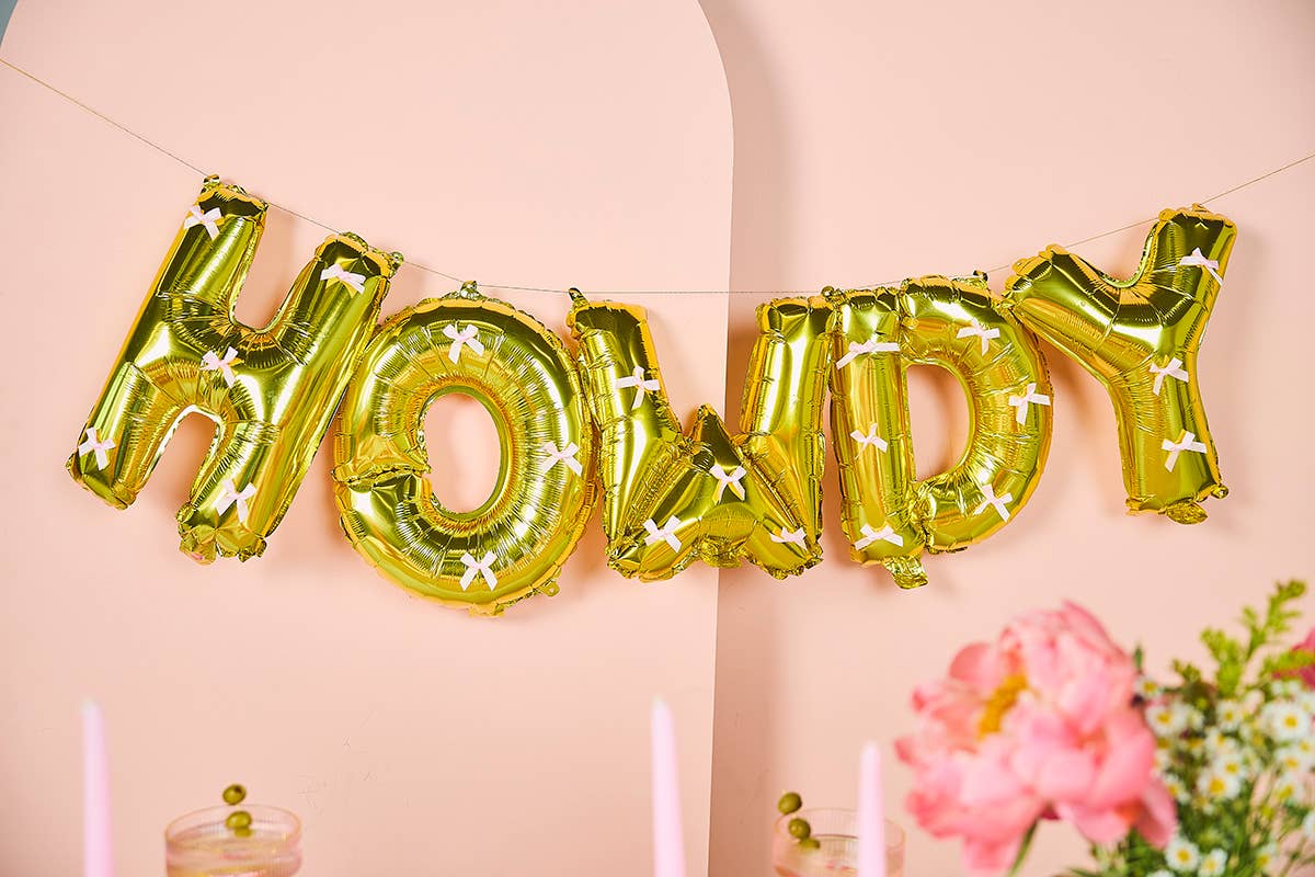 Packed Party - Howdy foliebalonnen Ballonbanner