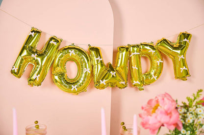 Packed Party - Howdy foliebalonnen Ballonbanner