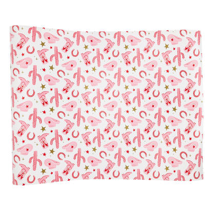 My Mind’s Eye - Paper table runner with cowgirl country pattern