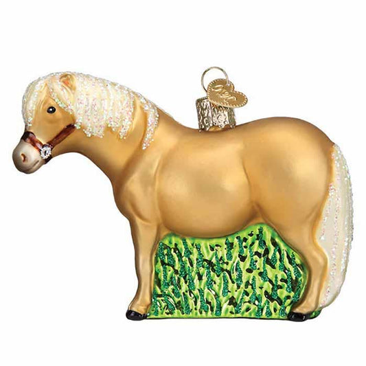 Kelley&amp;Co - Ornament Glass Pony Palomino