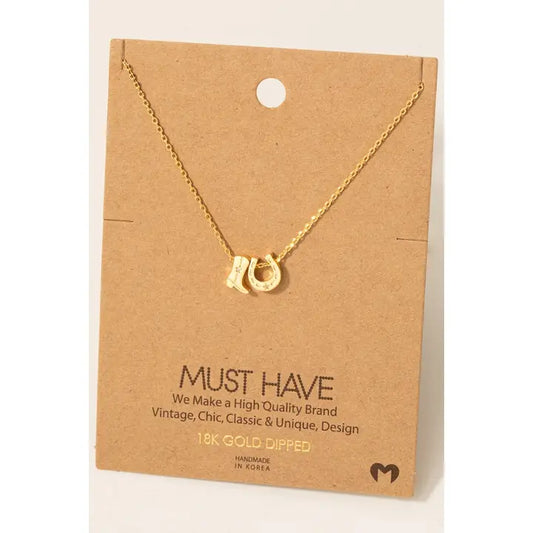 Fame - Cowboylaars hoefijzer ketting goud of zilver