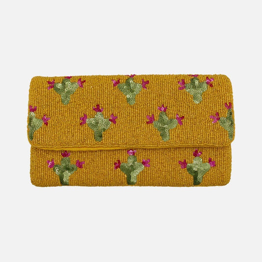 Pizzazz Inc - Bolso con cuentas Clutch Cactus