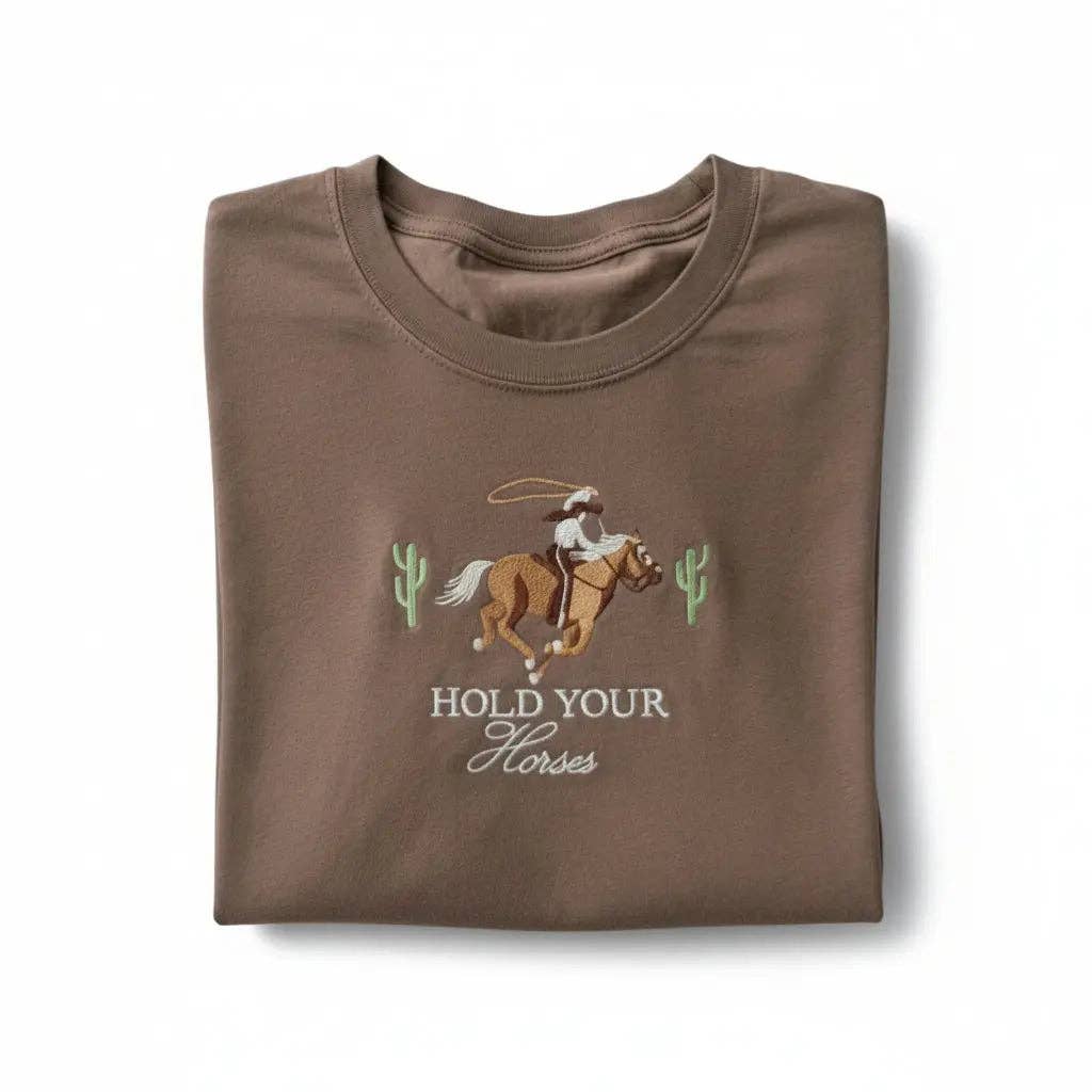 Bridle Up Hope - T-shirt brodé Hold Your Horses