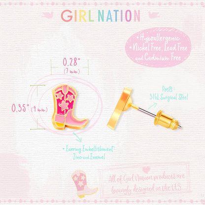 Girl Nation - Boot Scootin' Cutie Western Cowgirl Oorbellen