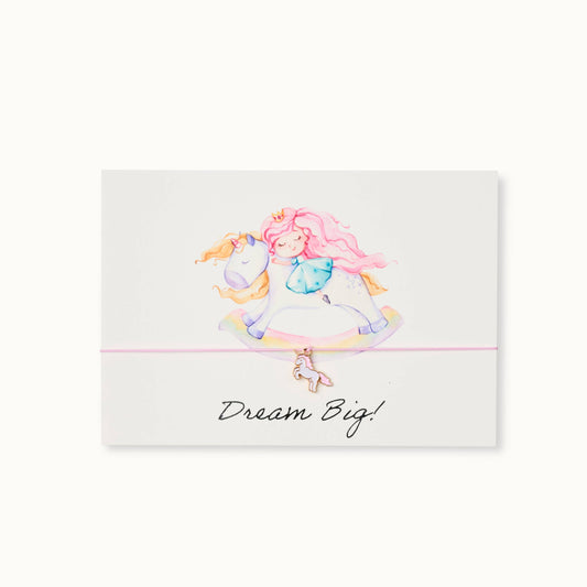 ByVivi - Armband mit Karte: Dream big unicorn