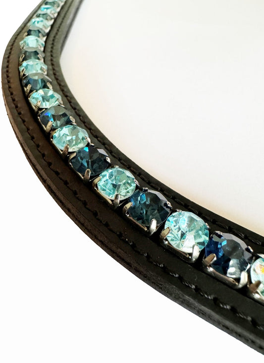 Vísolde - Frontriem Turquoise en Donkerblauw mix