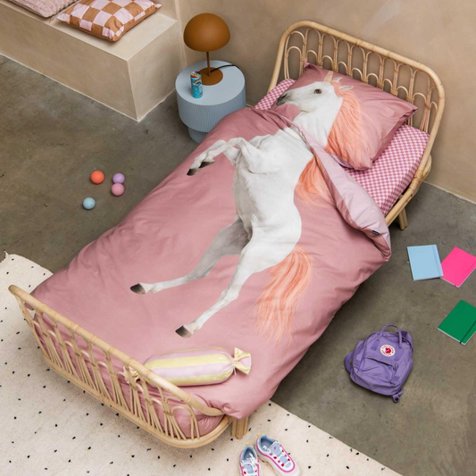 Snurk - Dekbedovertrek Unicorn roze
