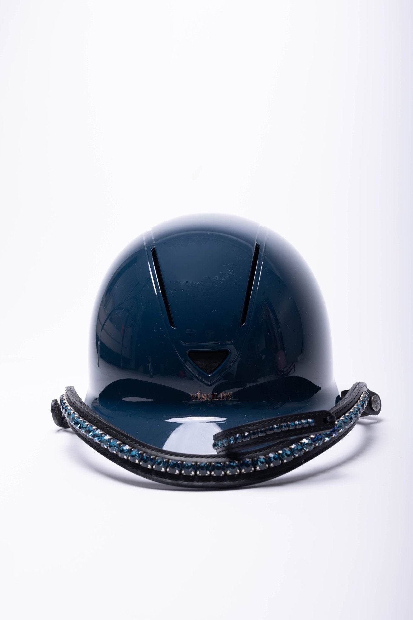 Vísolde - Schaal paardrijhelm Petrol blauw