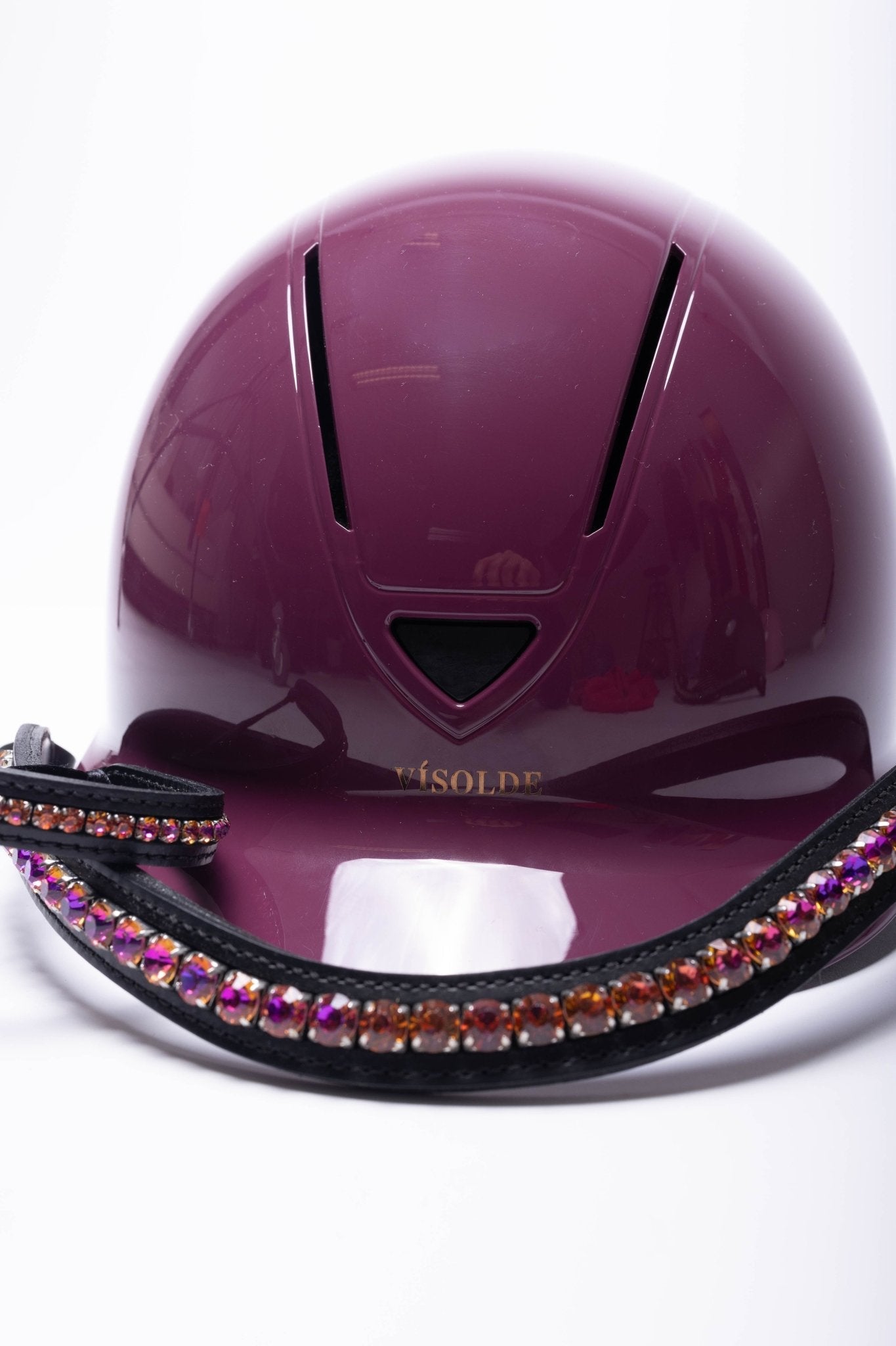 Vísolde - Schaal paardrijhelm Bordeauxrood