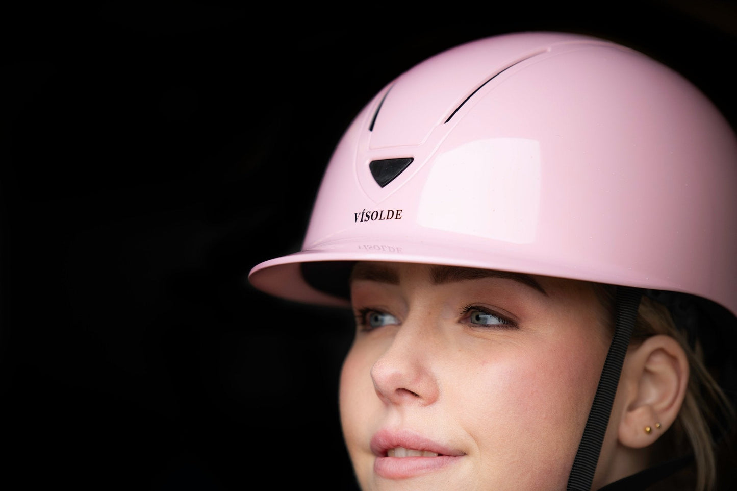 Vísolde - Schaal paardrijhelm Lichtroze