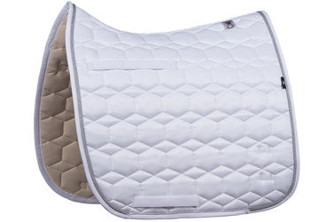 Wedstrijddekje wit met zilver koord