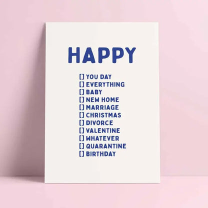 Studio Inktvis - Tarjeta de felicitación Feliz...