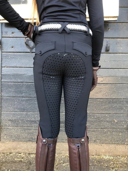 LETZTE STÜCKE - Donqui - Reithose Kind schwarz 140-164