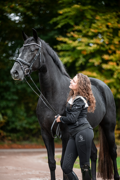 Donqui rijbroek knie grip zwart