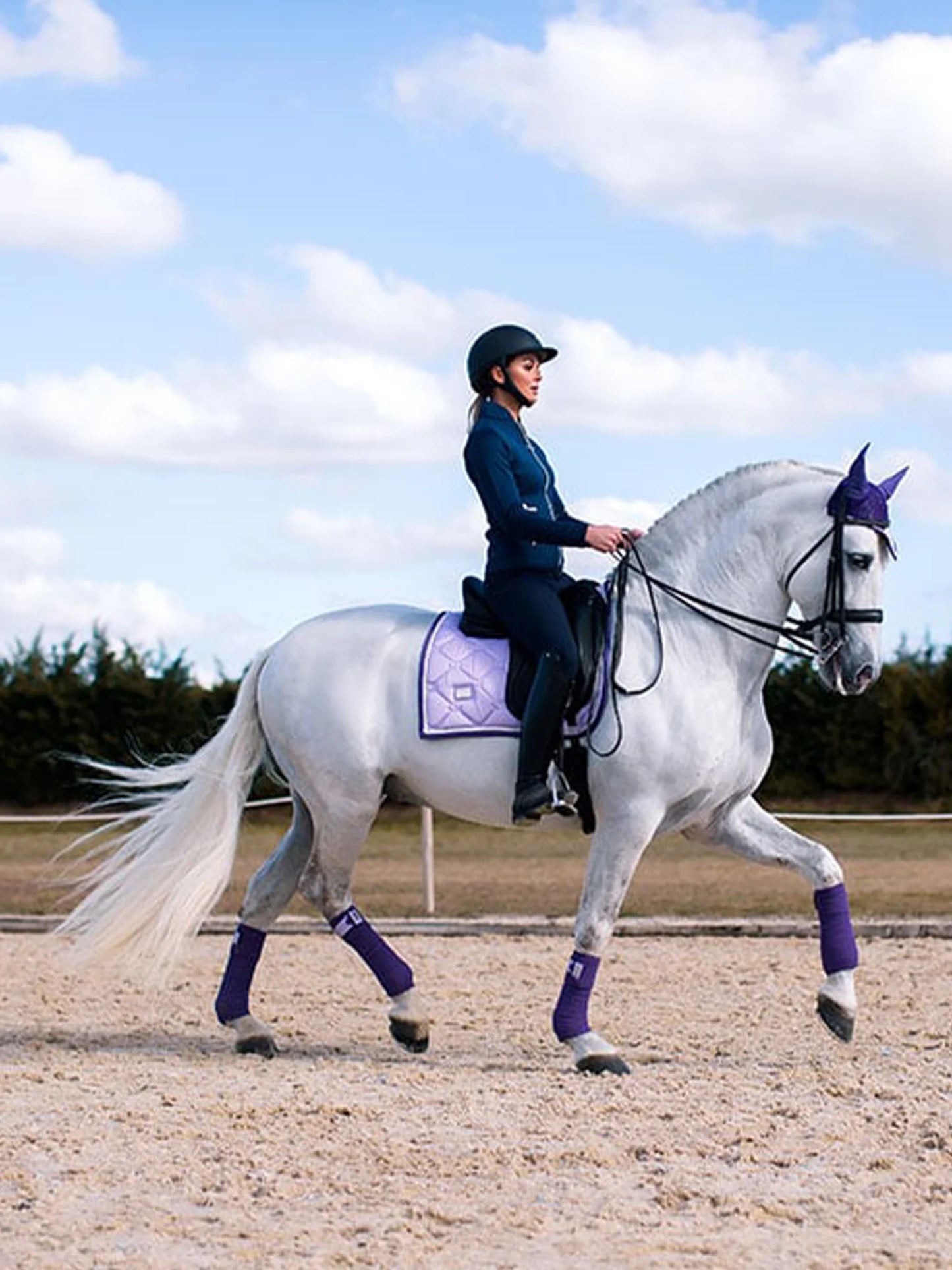 Equestrian Stockholm - SS26 Lavender - Dressage Saddle Pad dressuurzadeldek Pearl