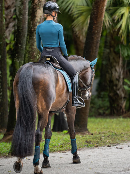 Equestrian Stockholm - FW25 Teal Blue - Mesh Brushing Boots Beinschützer