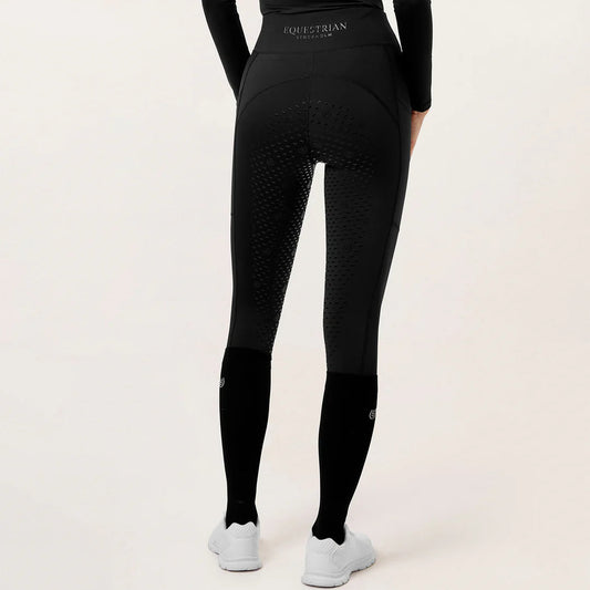 Equestrian Stockholm - Colección Core - Mallas de equitación negras completas Movement rijlegging (full-seat)