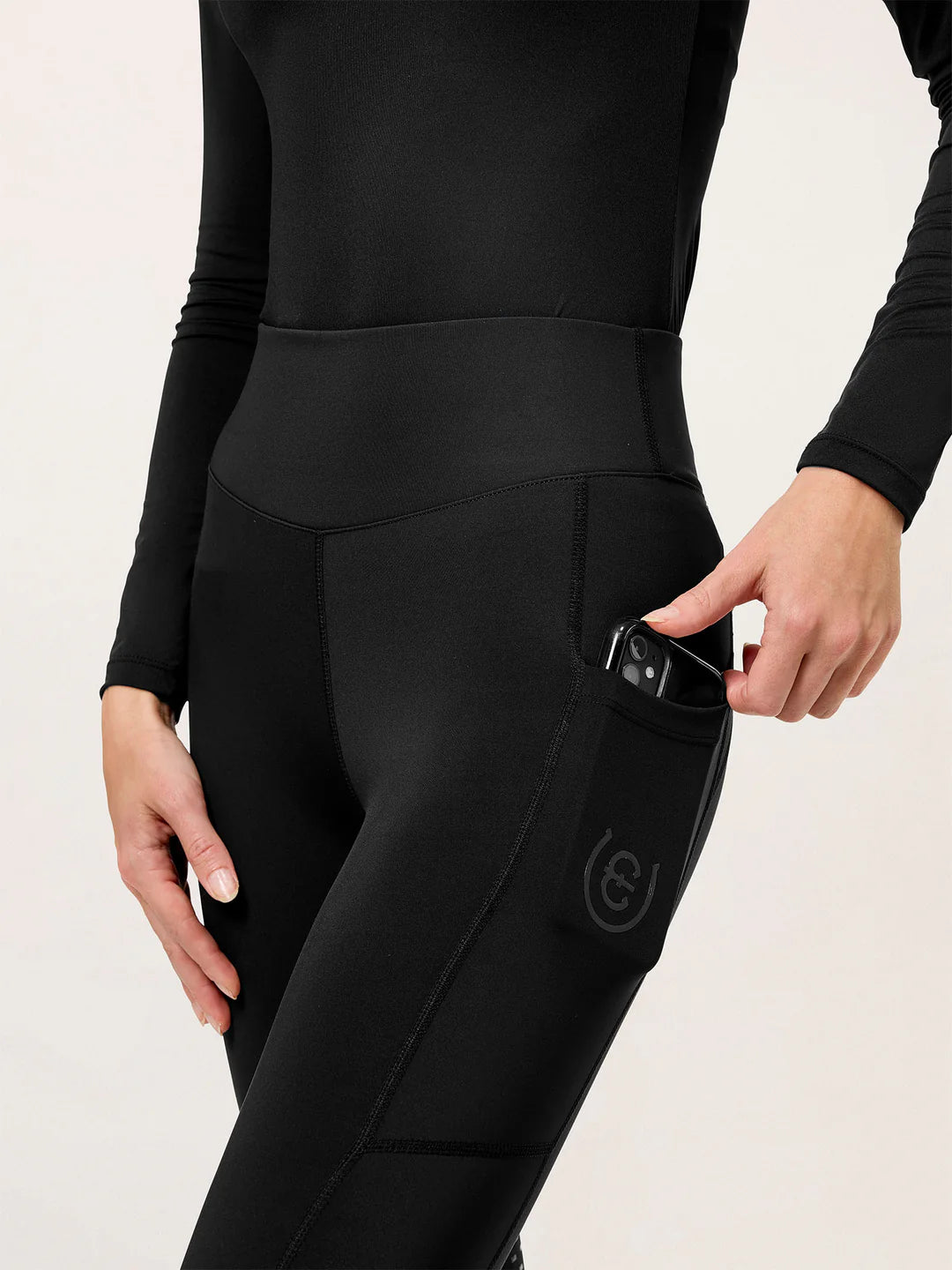Equestrian Stockholm - Core Collection - Tights da equitazione neri Movement (full-seat)