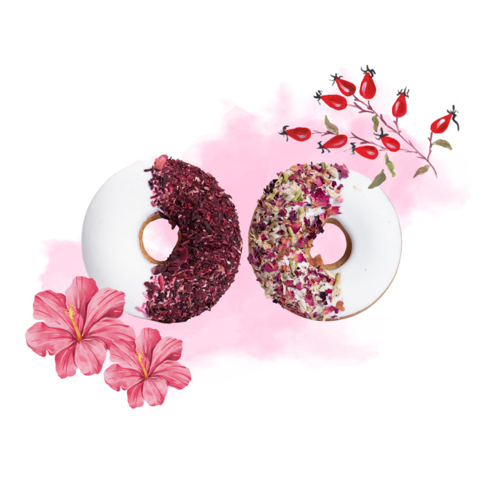 Candy Horse - Donuts mit Kräuterhibiskus & Rosenblättern
