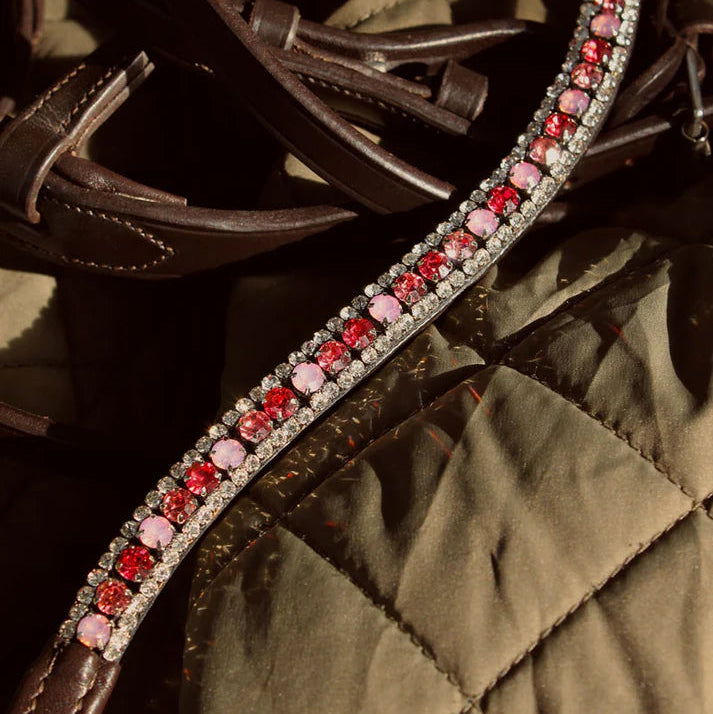 Lucas & Lilli - Frontal en cuir noir Diamante Pink Candy