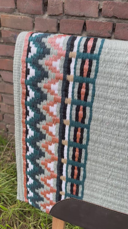 FMH - Masterpad Arena - Western Showblanket S016 - zeegroen/ blauw/ koper