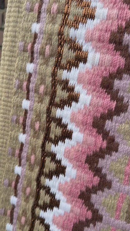 FMH - Masterpad Arena - Western Showblanket S006 - donkerbeige/ oudroze/ lavendel