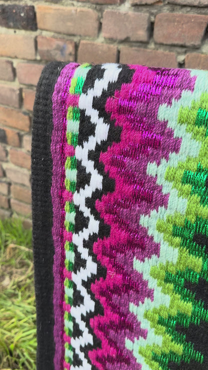 FMH - Masterpad Arena - Western Showblanket S009 - zwart/ fuchsia/ groen