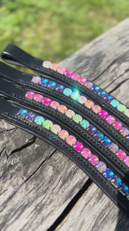 FMH - Browband ‘Rainbow Road’ with Rainbow-Colored Stones